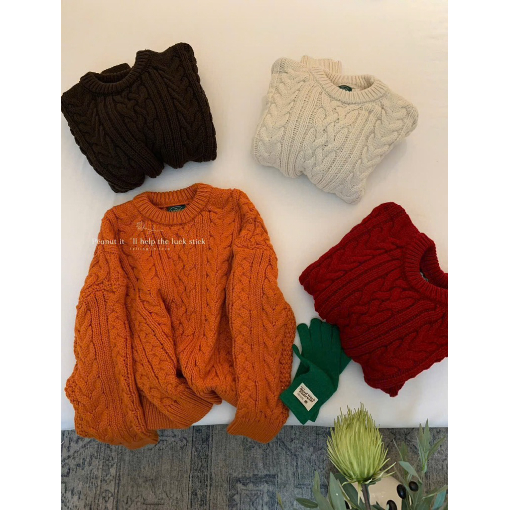 [HÀNG QCCC]Áo Len Cổ Tròn Vặn Thừng THE.BARNNET Form rộng chất len dày dặn siêu đẹp style Ulzzang-Dành Cho Nữ | BigBuy360 - bigbuy360.vn