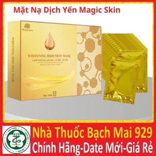  Whitening Bird Nest Mask - Mặt nạ chiết xuất hoa danh đào-lô hội-dịch ủ tổ yến trắng da magic skin 