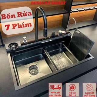  Chậu Rửa Bát Thông Minh 7 Phím Đàn Hiển Thị Thời Gian Nhiệt Độ Đa Tính Năng Sử Dụng SP-CRB7P 