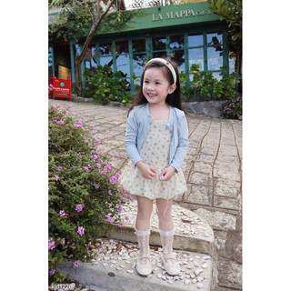  Cardigan khoác mỏng kèm váy hoa nhí cho bé hàng tkvn 