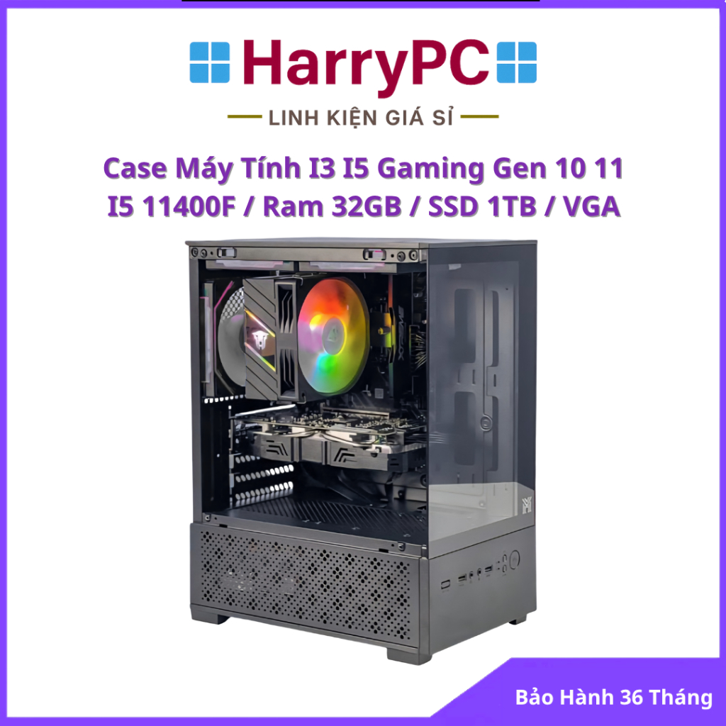 PC Gaming I3 10105F > i5 11400F, RAM 32GB, SSD 1TB, GTX 3060 12GB | Cấu Hình Cao, Chiến Game, Đồ Họa