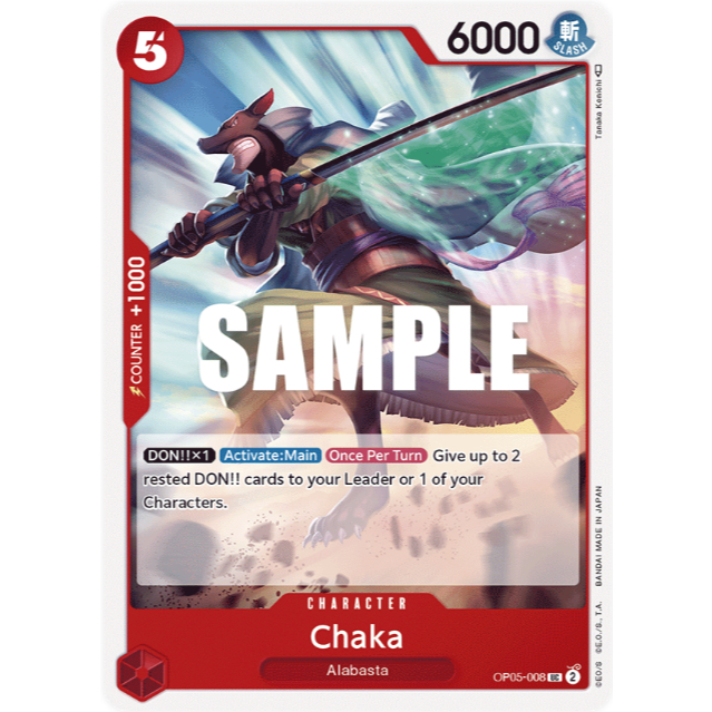 [Thẻ bài OnePiece] OP05-008 | UC | CHARACTER Chaka