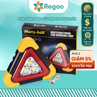  Đèn cảnh báo tam giác ô tô Regoo 33 LED sạc USB năng lượng mặt trời – đèn khẩn cấp xe hơi chống nước pin sạc tiện dụng 