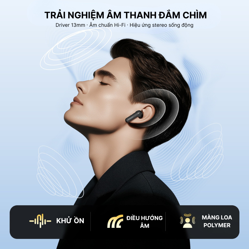 Tai Nghe Không Dây Kieslect Adjustable| Chống Ồn Chủ Động | Thời Gian Sử Dụng Tới 30H | BT 6.0 độ trễ thấp | Dich AI | BigBuy360 - bigbuy360.vn