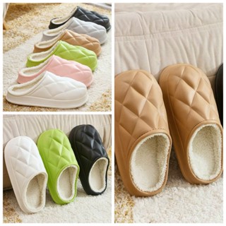  Dép Sục Lót Lông Mùa Đông Sang Trọng Da Chống Nước Dễ Vệ Sinh 