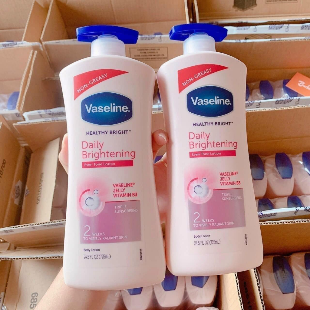 [Mẫu Cũ] Sữa Dưỡng Thể Vaseline màu hồng Healthy White UV Lightening Body Lotion 725ml