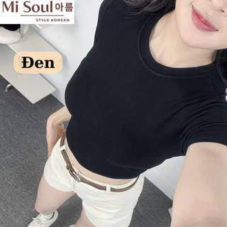 Áo Croptop Thun Gân – Tôn Dáng, Ôm Nhẹ, Form Chuẩn Hot Trend