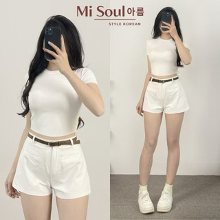 Áo Croptop Thun Gân – Tôn Dáng, Ôm Nhẹ, Form Chuẩn Hot Trend