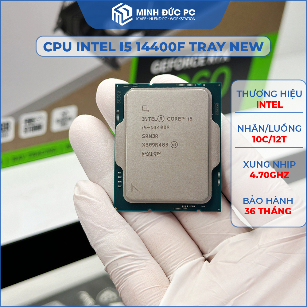 CPU Intel Core i5-14400F (Gen 14) Tray | 10 Cores 16 Threads | 4.7GHz Turbo