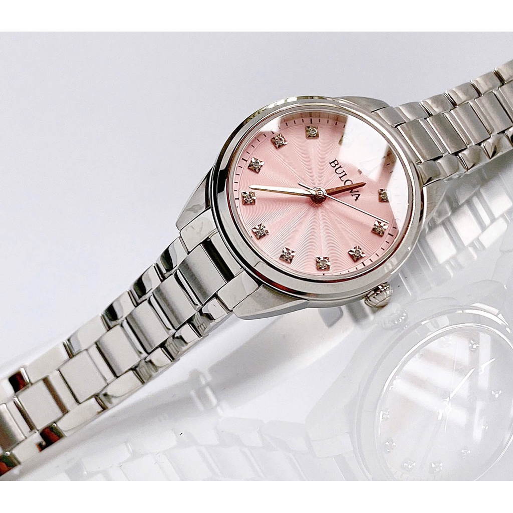 [Chính Hãng 100%] Đồng Hồ Nữ Bulova 96P249, 96P250 Máy Quartz (Pin) Kính Khoáng Siz 28 Thép Không gỉ