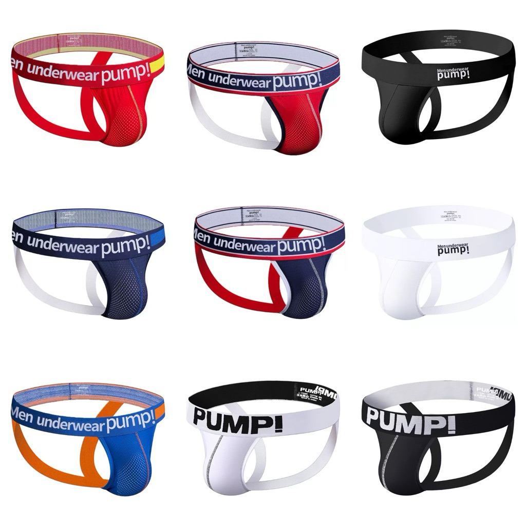 Quần lót nam cotton sịp dây nâng mông co giãn thoáng khí Jockstrap Pump thể thao gym