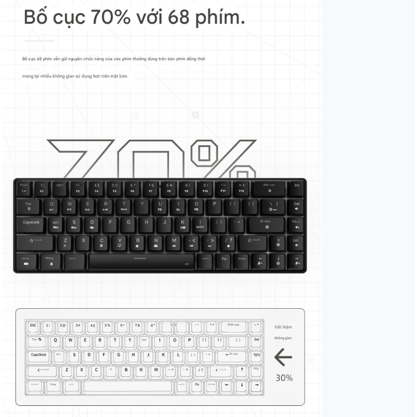Bàn phím cơ không dây RS01 - Hỗ trợ hotswap - LED RGB nhiều chế độ - 3 mode kết nối tiện lợi | BigBuy360 - bigbuy360.vn