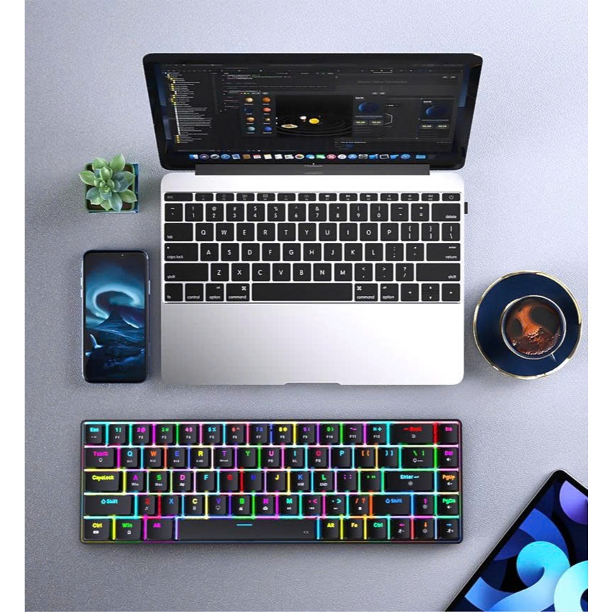 Bàn phím cơ không dây RS01 - Hỗ trợ hotswap - LED RGB nhiều chế độ - 3 mode kết nối tiện lợi | BigBuy360 - bigbuy360.vn