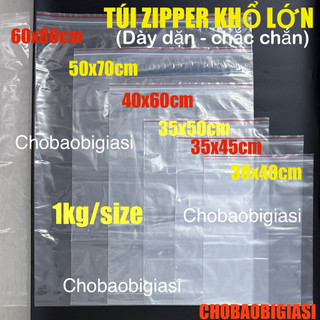  {1 kg  size} Túi zipper CỞ LỚN túi díp chỉ đỏ túi miết loại tốt dày dặn chắc chắn hàng đẹp có đủ size  SP y hình  ... 