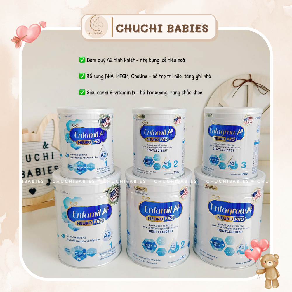 Sữa Enfa A2 NeuroPro 800g, giúp dễ tiêu hóa, hấp thu cho bé từ sơ sinh