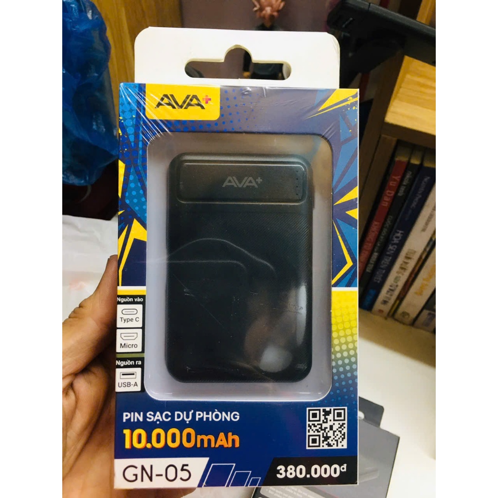 Pin Sạc Dự Phòng Polymer 10000mAh 12W AVA+ JP288/ DS808A/ GN-05