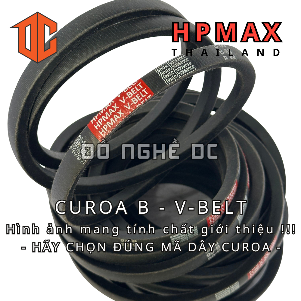 Sợi cao su curoa V-BELT HPMAX - Thailand B86 B21 B29 B50 B53 B46 B72 B82 B27 B83 B72 B28 B31 B40 B51
