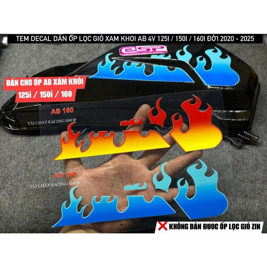 [ 1 TEM ] TEM DEDAL LƯA DÁN ỐP LỌC GIÓ AB 4V 125i / 150i / 160i ĐỜI 2020 - 2025