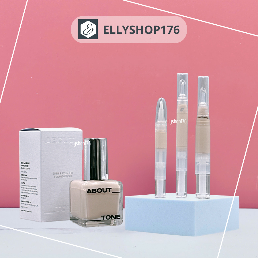 [Tester] Kem Nền Mỏng Nhẹ, Kiềm Dầu About Tone Skin Layer Fit Foudation - Ellyshop176