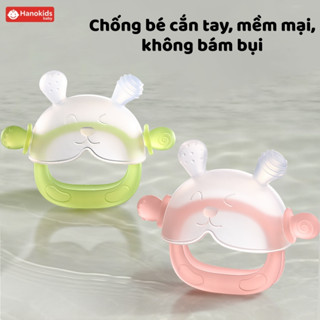 Đồ Chơi Gặm Nướu Cho Bé Hanokids Có Hộp – Silicone Cao Cấp Siêu Mềm, Không BPA, Giảm Ngứa Nướu An Toàn