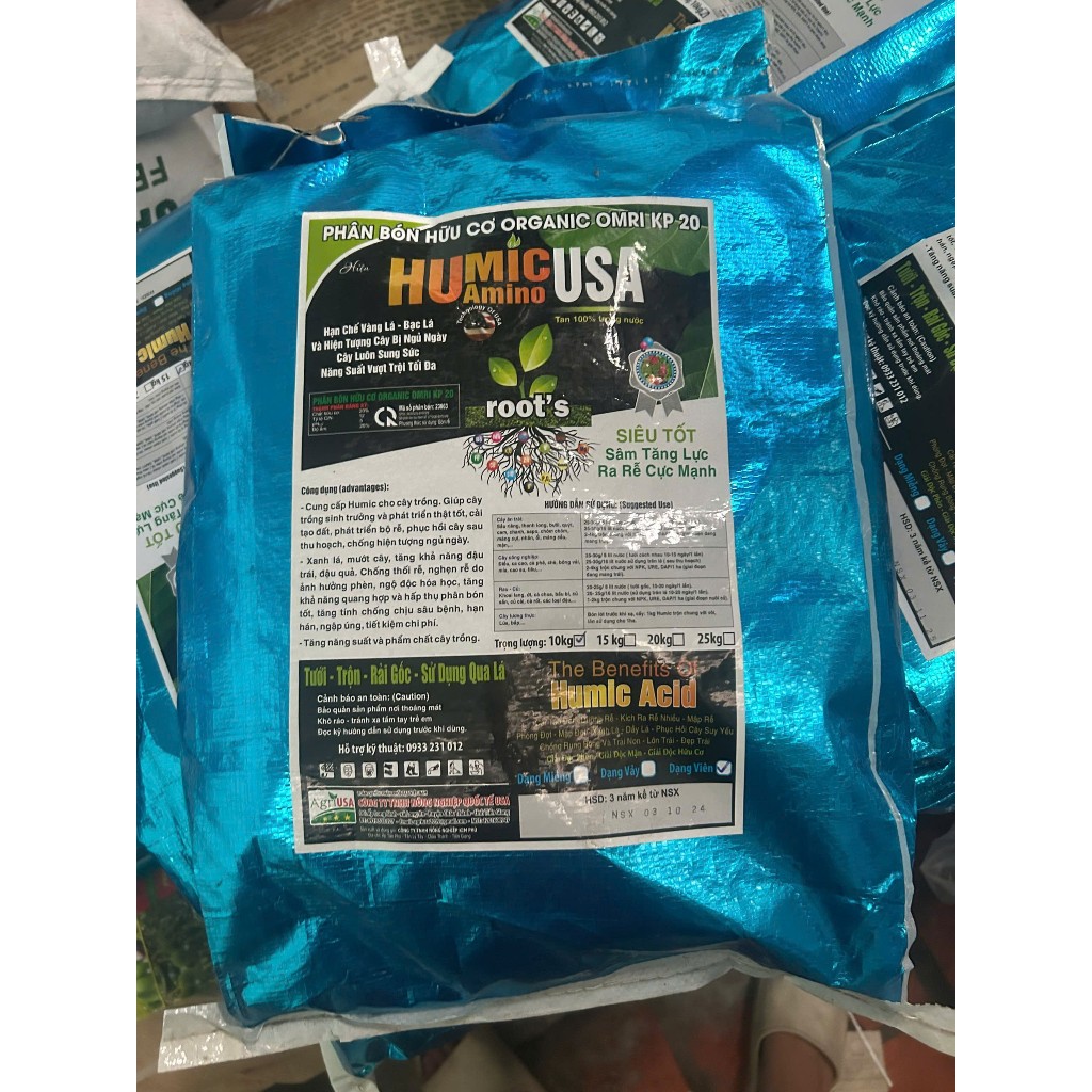 Humic Amino USA (dạng viên) 10kg - Ra rễ cực mạnh