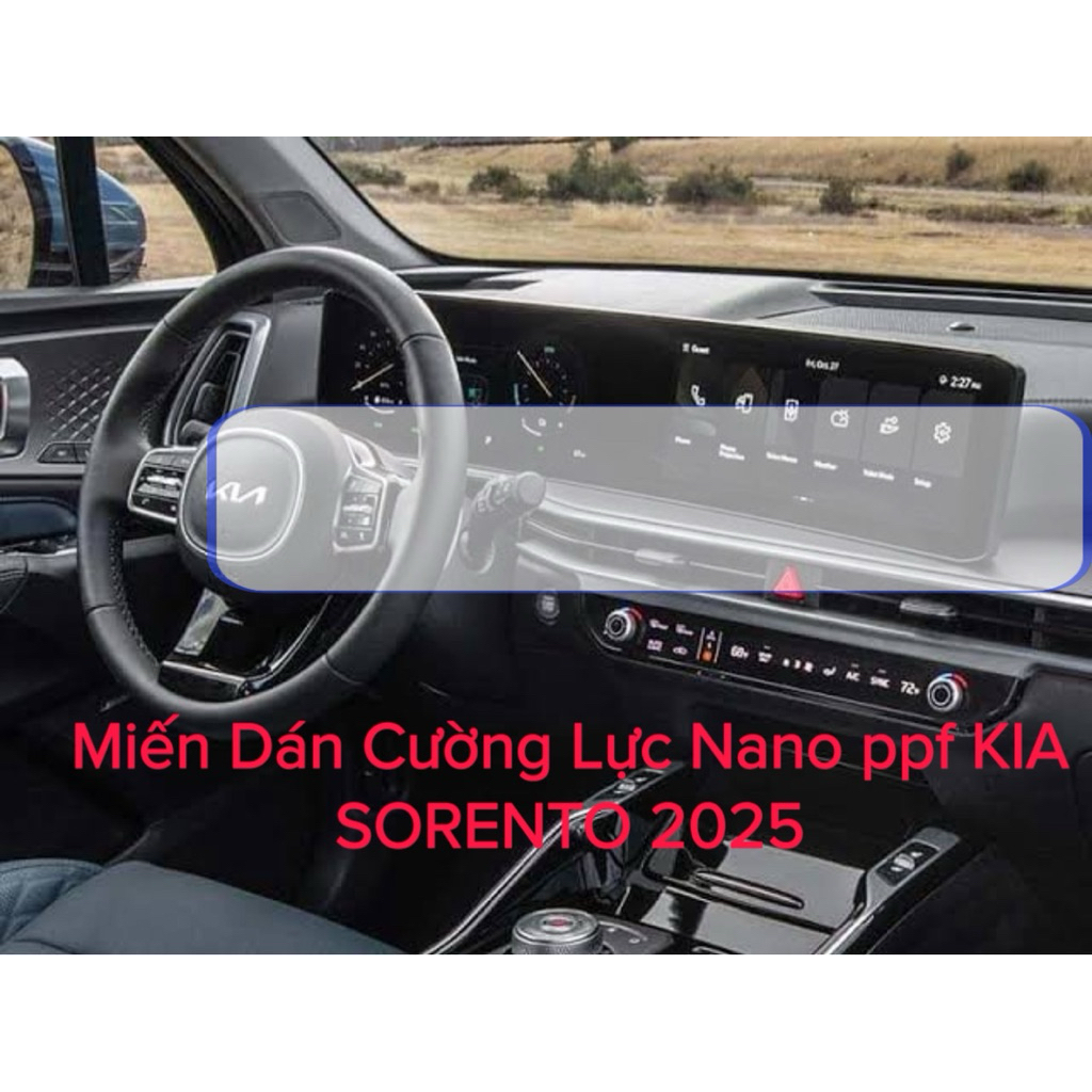 Miếng cường lực nano ppf dán bảo vệ màn hình KIA Sorento 2025-26, cường lự nano ppf bảo vệ màn hình 