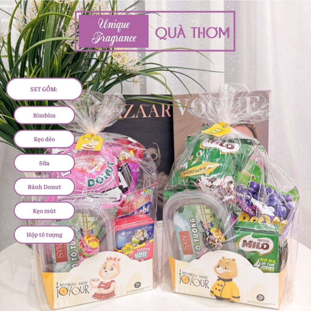 Set Bánh kẹo kèm đồ chơi cho bé, quà tặng học sinh cuối kỳ, quà tặng sinh nhật, quà tặng trẻ em