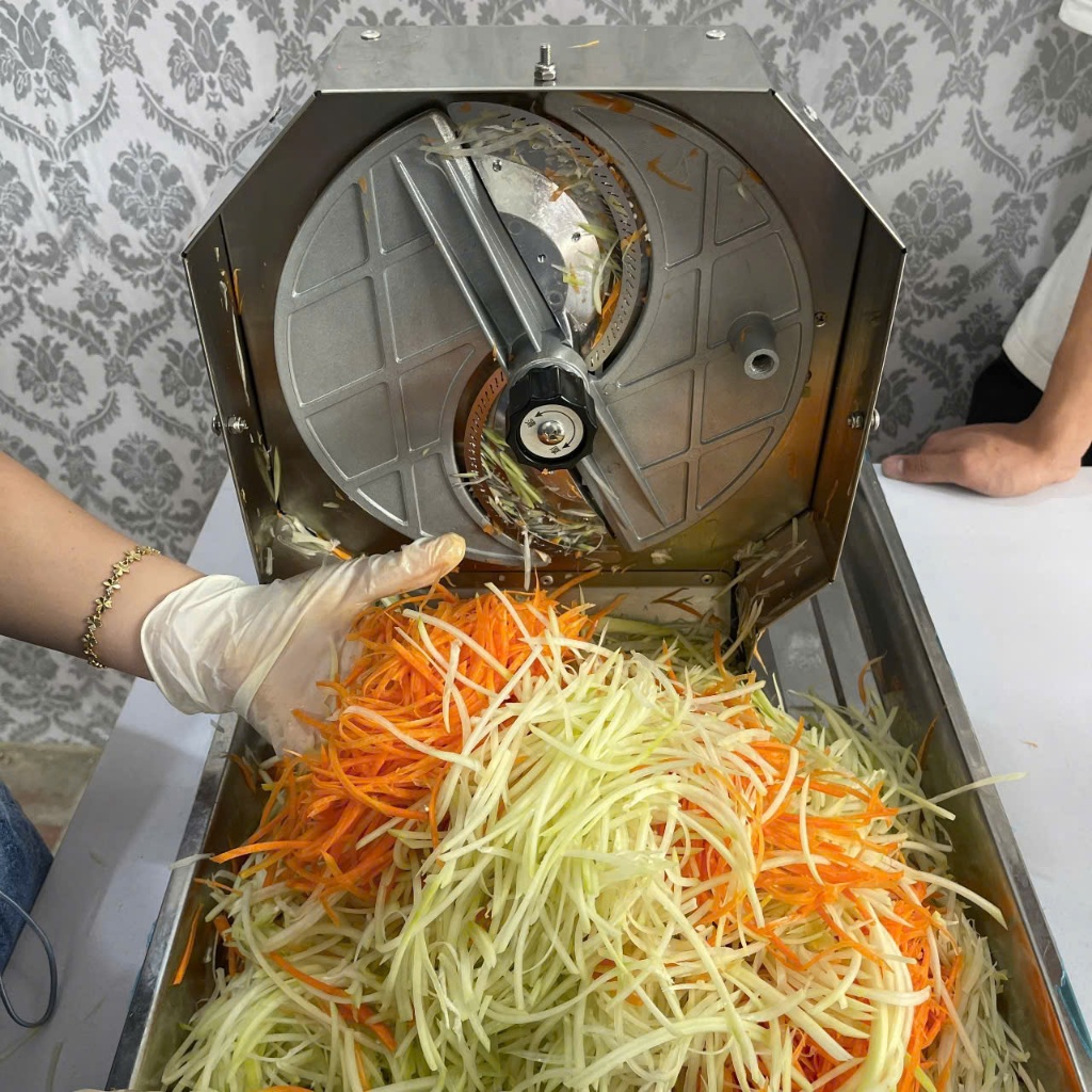Máy bào sợi đu đủ, cà rốt làm nộm tự động, Máy thái sợi đu đủ cà rốt làm gỏi đu đủ