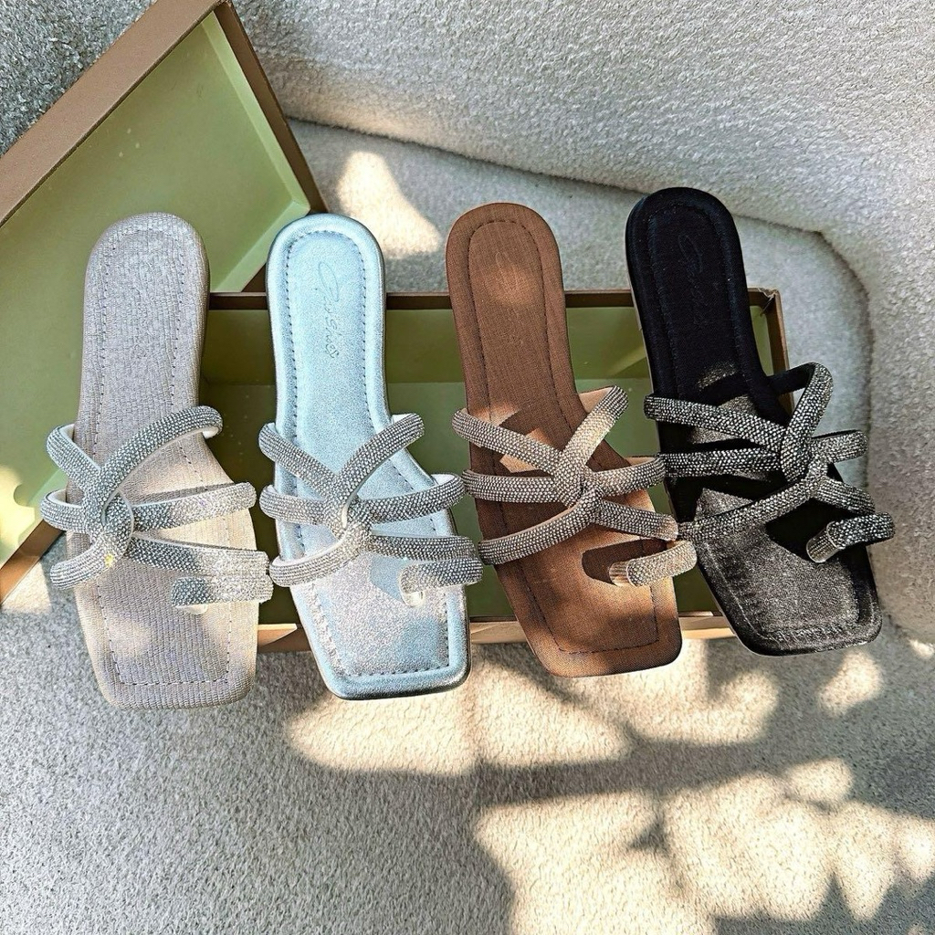 Gạo.Shoes - (35-42) Dép Lê Nữ, Dây Đá Chéo Chữ X TO DÀY ÊM, Xỏ Ngón Cái, Đế Chống Trơn Trượt DéP Già