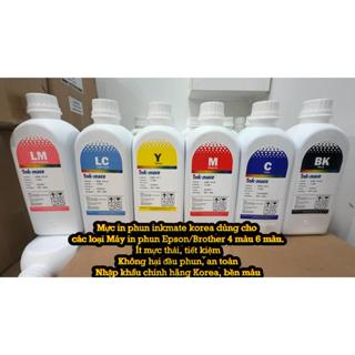 Mực in phun inkmate Korea chai 1Lít tự chọn 6 màu cho máy in Epson/Brother,bảo vệ đầu phun.Mực nước