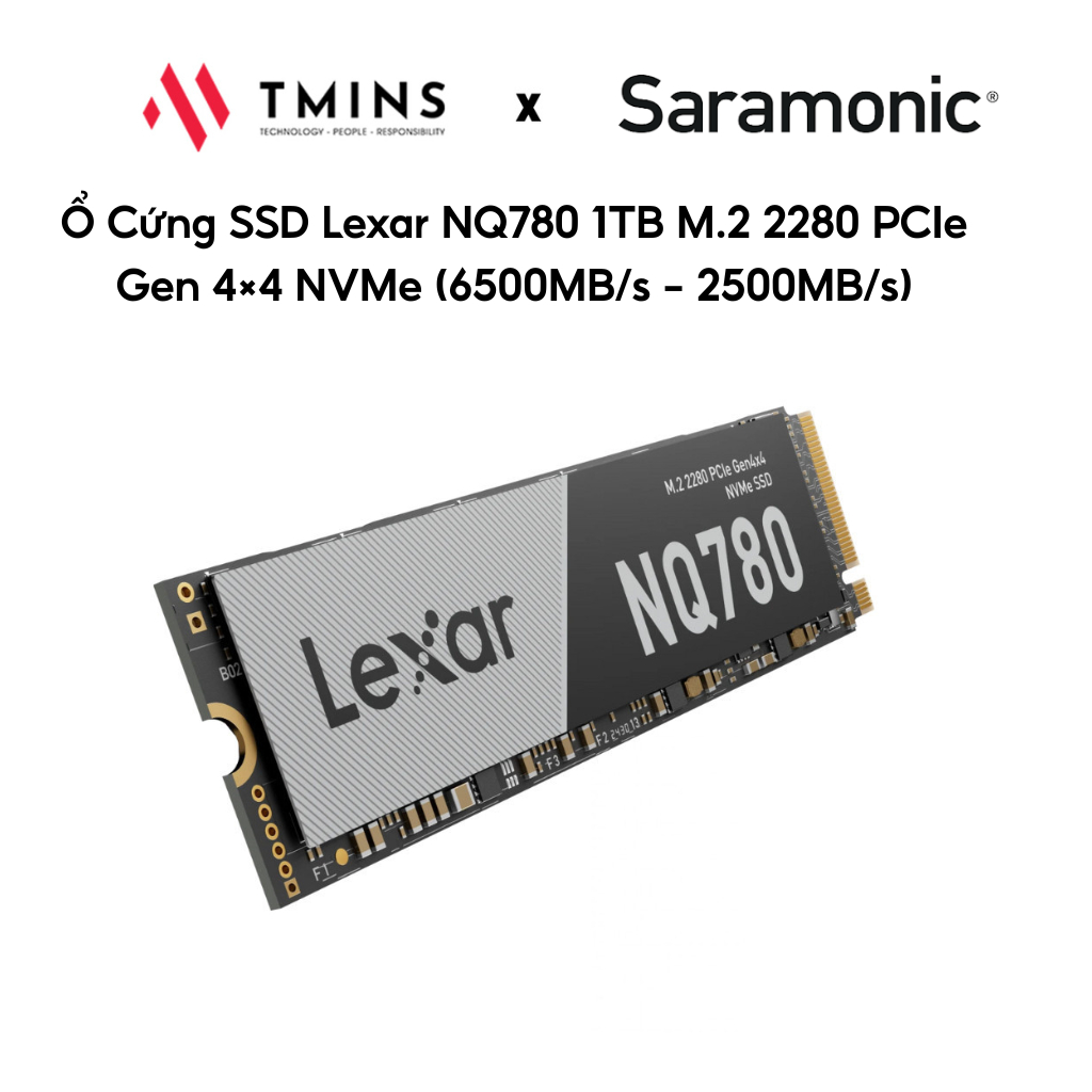 Ổ Cứng SSD Lexar NQ780 1TB M.2 2280 PCIe Gen 4×4 NVMe (6500MB/s – 2500MB/s) - Hàng chính hãng