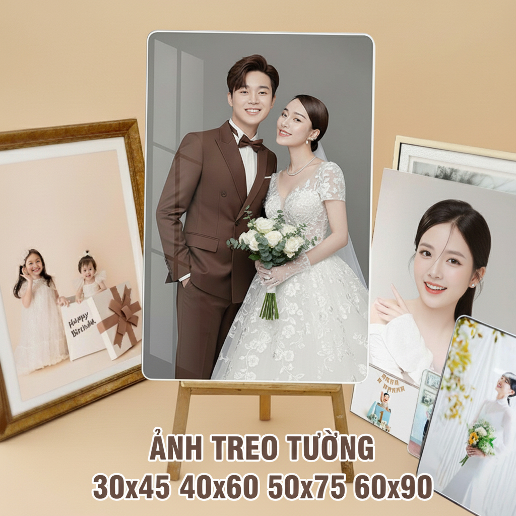 In Ảnh Tráng Gương Treo Tường  30x45 35x50 40x60 50x75 60x90  In Ảnh Theo Yêu Cầu, In Ảnh Từ Điện Th