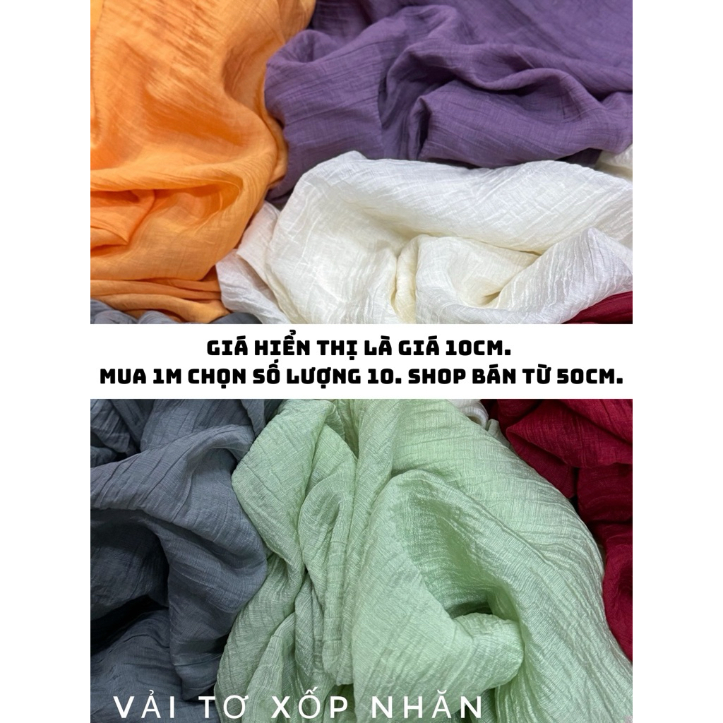 Vải Tơ Xốp Nhăn (72k/m)