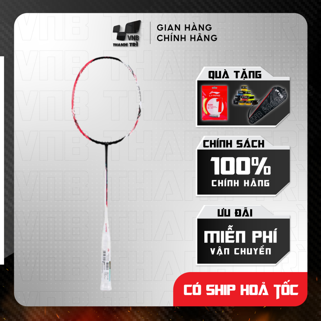 Vợt cầu lông Lining Halbertec 4000 Tặng Cước Đan Sẵn, Tặng Quấn Cán, Tặng Bao Đựng Vợt, Phiếu Bảo Hà