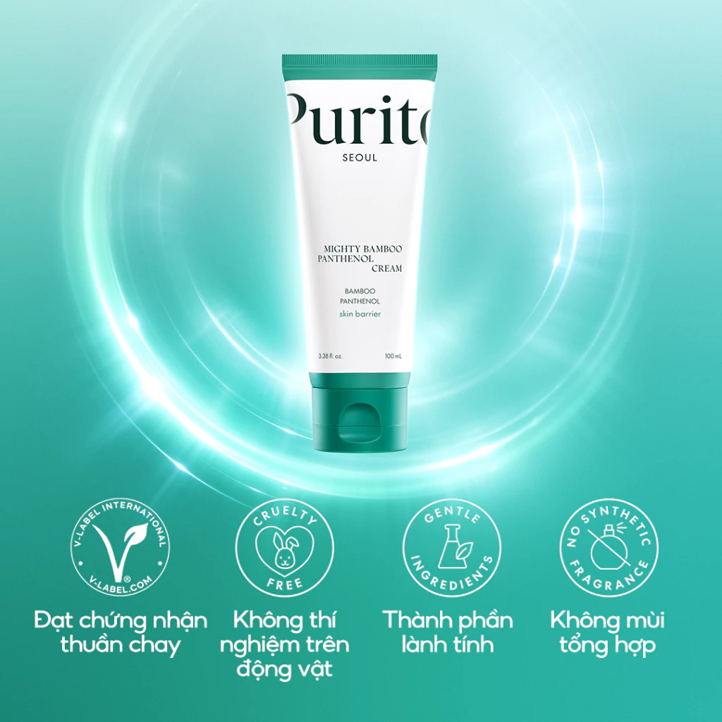 Kem Dưỡng Da PURITO Mighty Bamboo Panthenol Cream 100ml