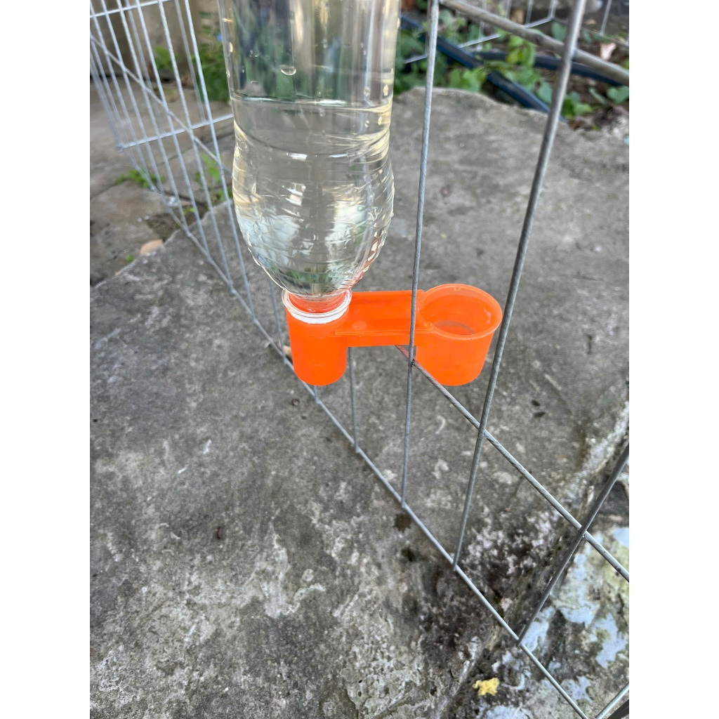 Máng cóng uống nước tự động cho gà, cho chim (có ren xoáy nút chai nhựa)