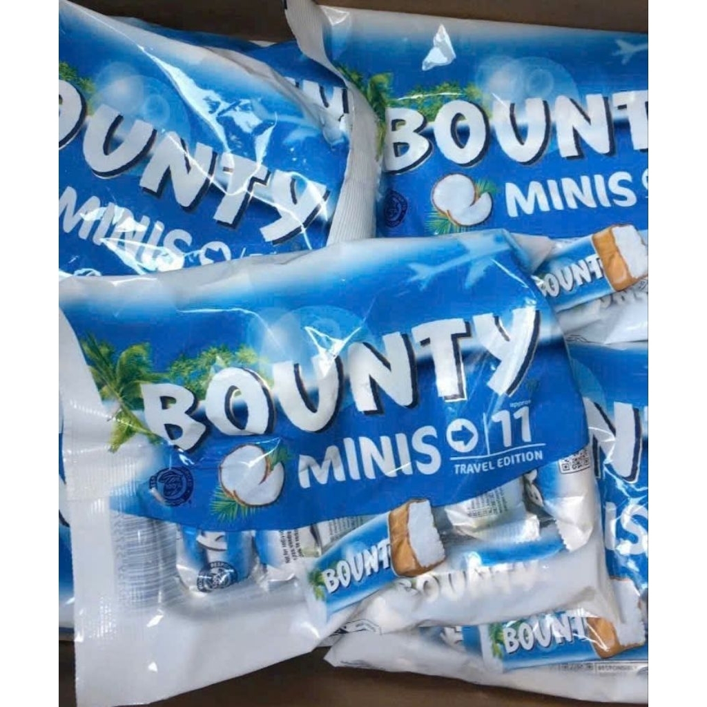 HÀNG BAY - Socola nhân dừa Bounty Minis Chocolate 11 Travel Edition 333G