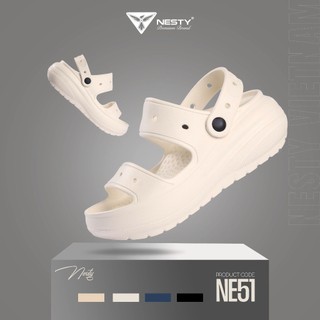   Tặng Sticker  Dép Sandal Nesty Đúc Nguyên Khối Đế Độn 6 Phân Chất Eva Không Mùi NE51 