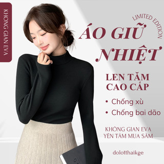 Áo len tăm giữ nhiệt cổ lọ nữ cao cấp, dài tay, mềm mịn, ôm dáng, giữ ấm tốt cho mùa thu đông 7428