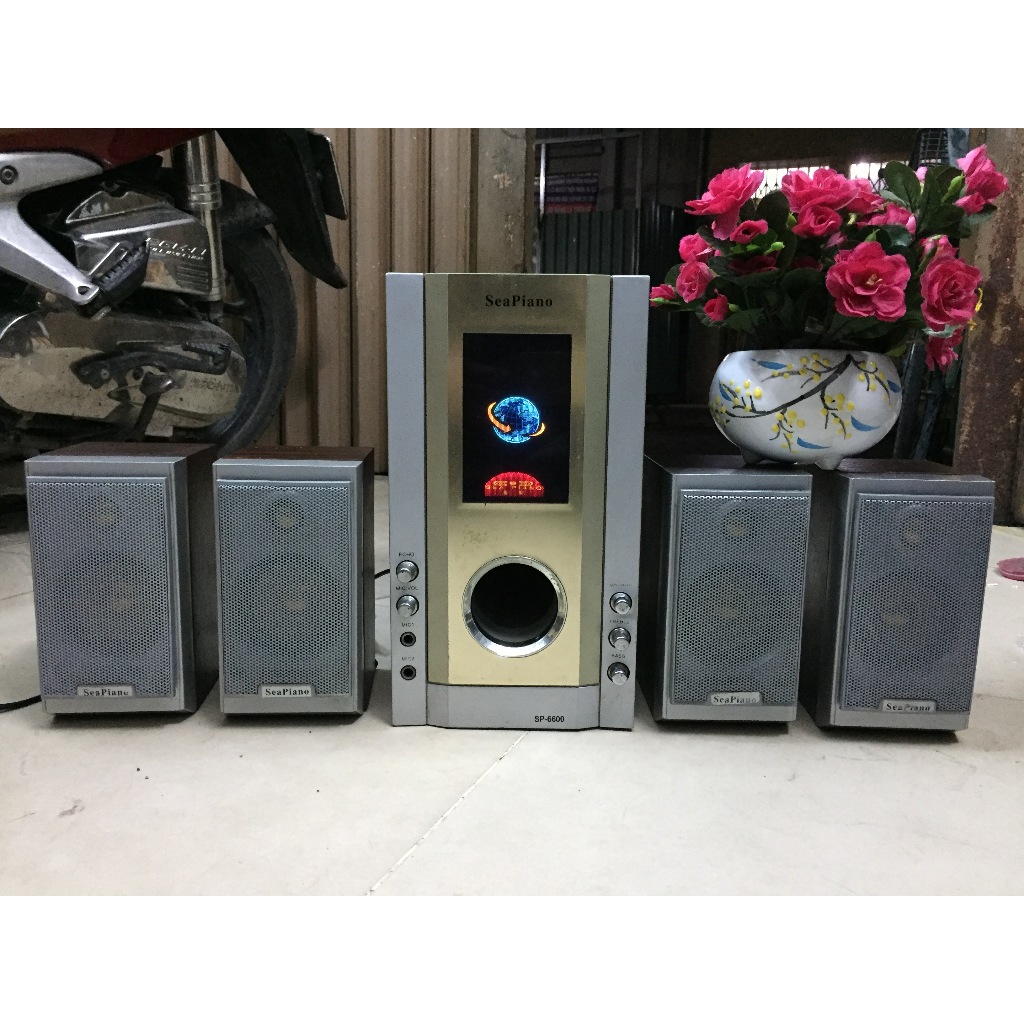 HÀNG CŨ- Bộ loa Sepiano cao cấp 6600 4.1 có màn hình gắn được 2 micro HÁT KARAOKE