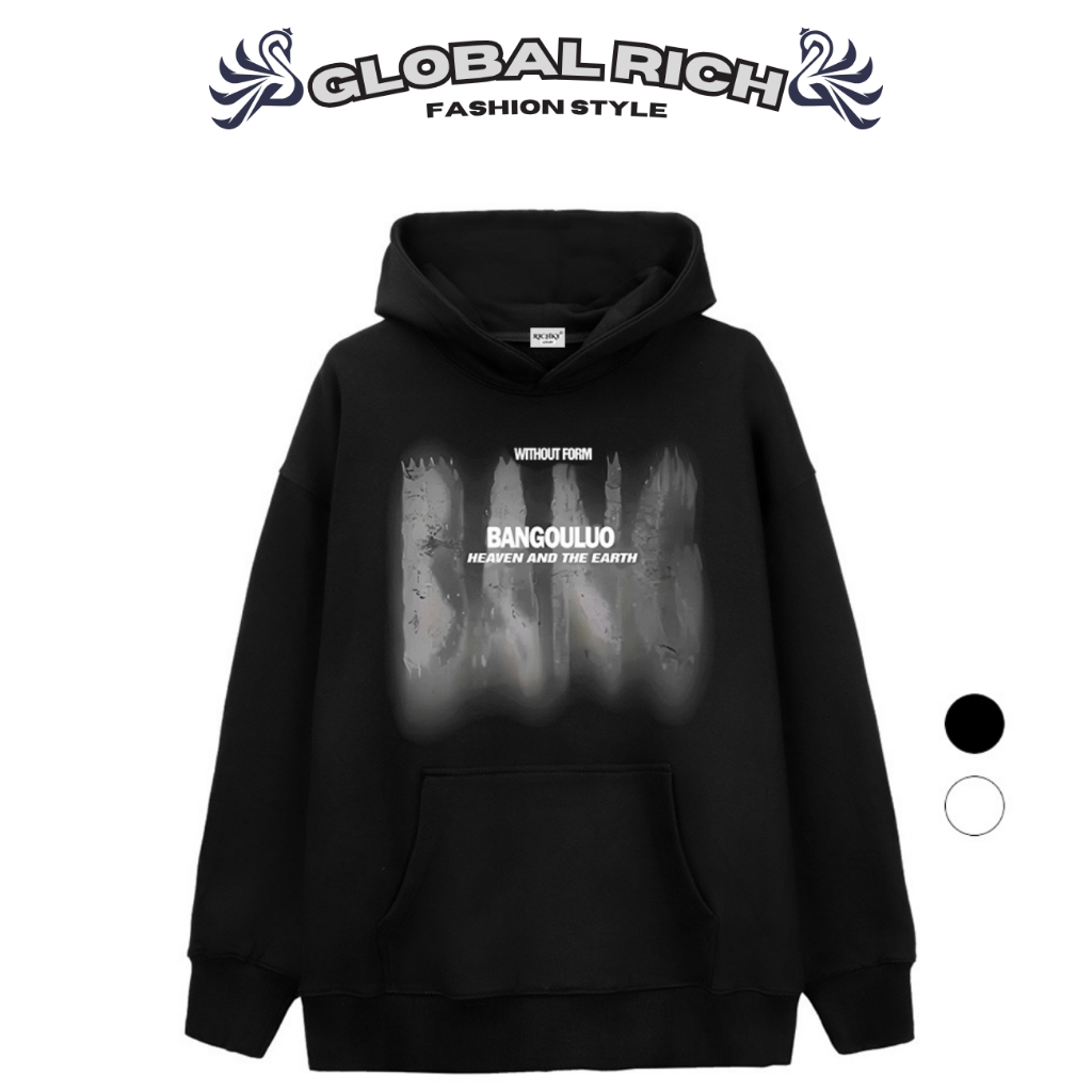 Áo Hoodie Global Rich Premium Nỉ Nghệ Thuật Trừu Tượng Bangouluo Abstract Art
