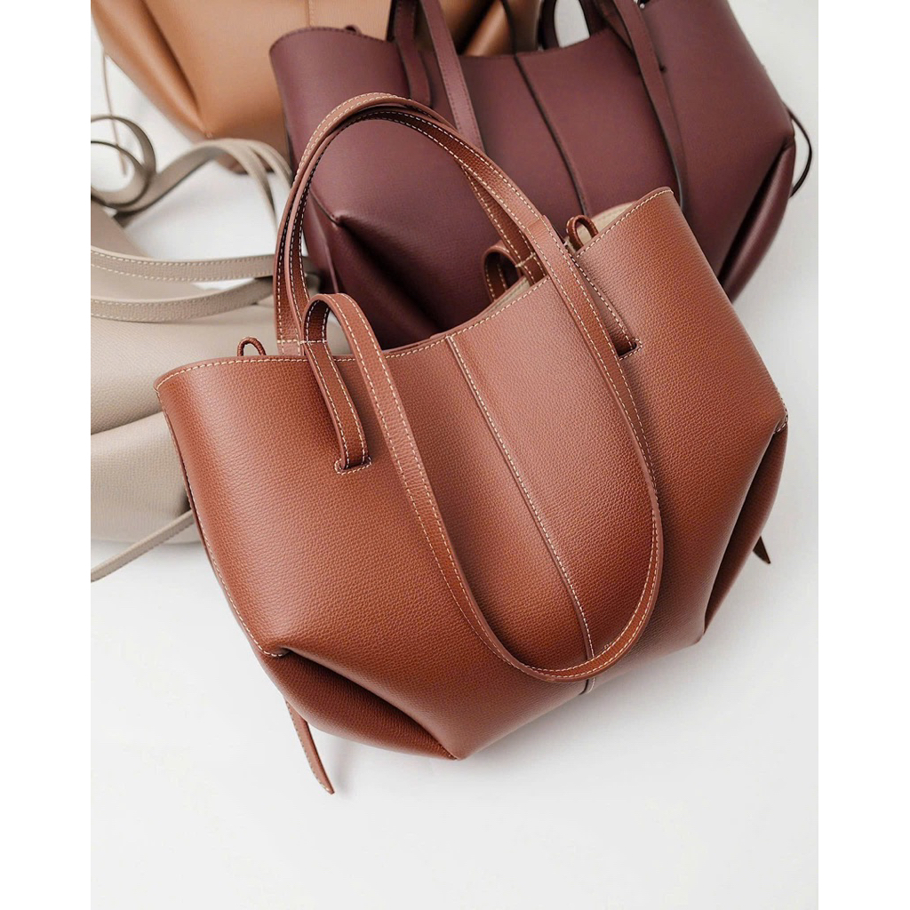 [AUTHENTIC]TÚI POLENE CYME MINI COGNAC