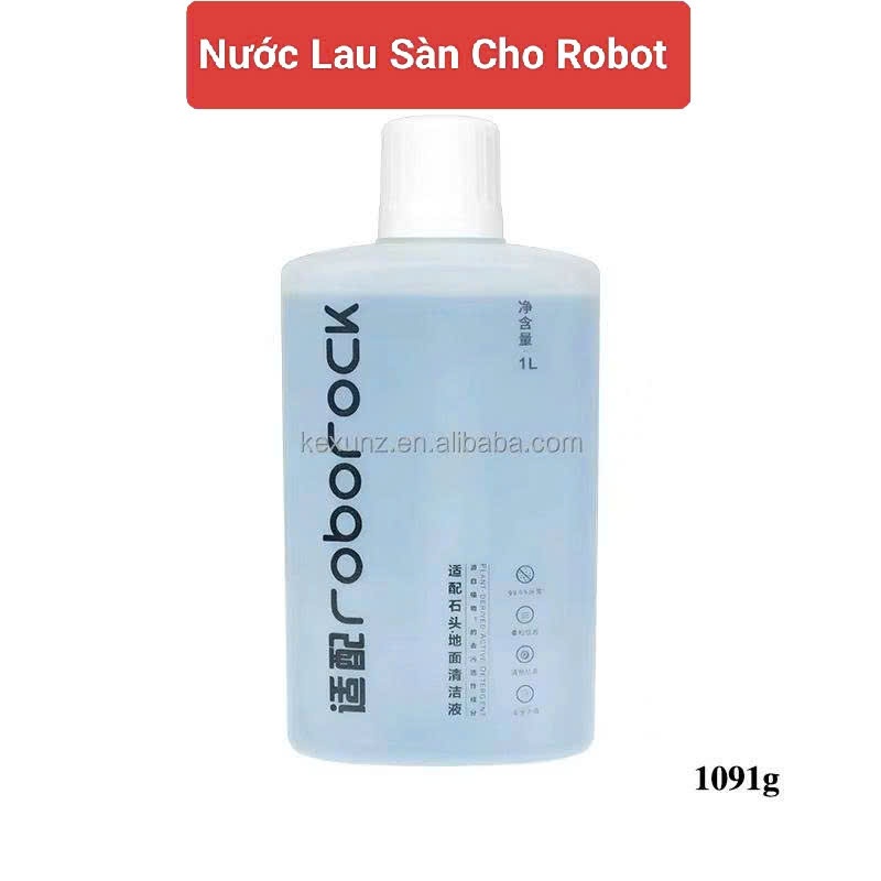 Nước lau sàn Roborock loại 1L. Nước lau sàn chuyên dụng cho robot Ecovacs, Xiaomi, Roborock.