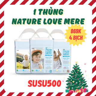   THÙNG 4 BỊCH  Tã bỉm Nature Love Mere Slim Long night size quần L72 XL72 XXl72  NLM  