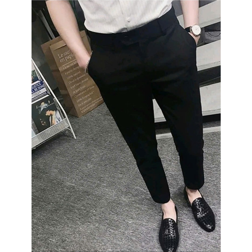 Quần Âu Nam,AMANLAB Điều Chỉnh Độ Rộng Vòng Eo Form Dáng Baggy Phong Cách Hàn Quốc Vải Co Giãn - AMA