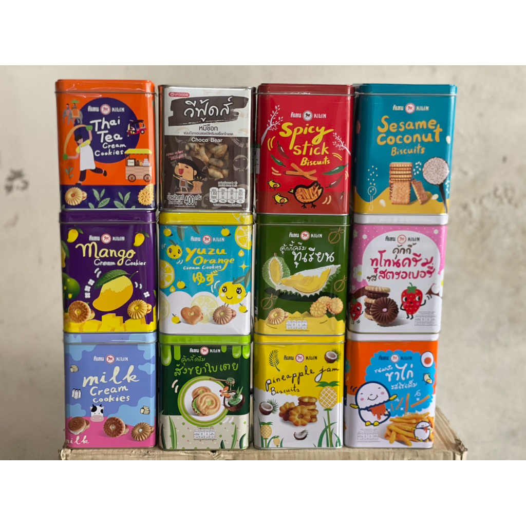 Bim tăm - bánh các vị KILIN Thái 76k/ 1 hộp sắt 400gr