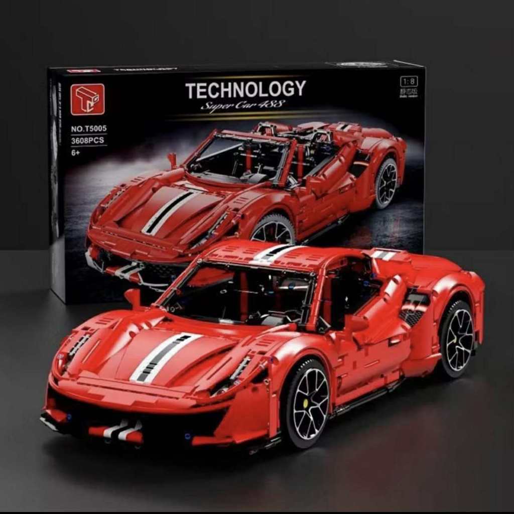 ( Technic ) Xếp Hình T 5005 Siêu Xe Ferrari 488 GTE 3608 Mảnh