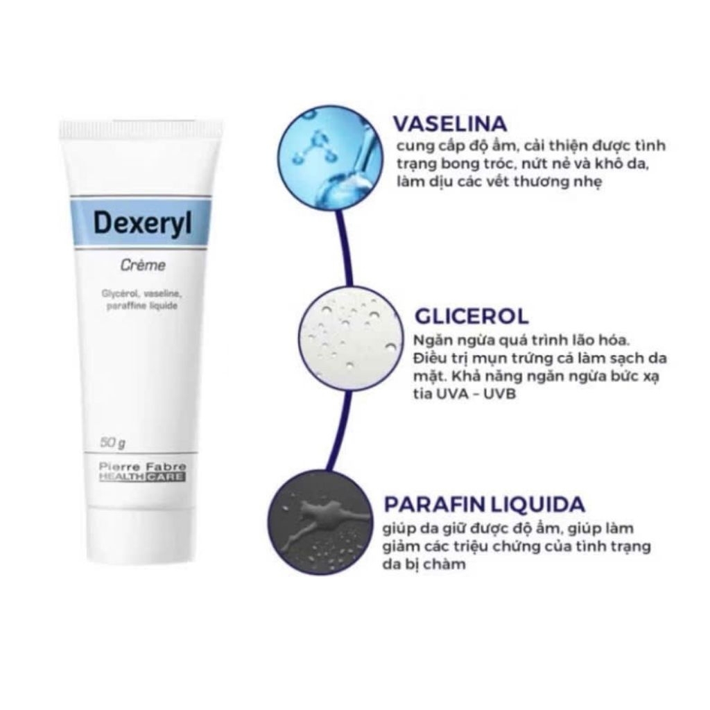 [CHÍNH HÃNG] Kem Dưỡng Dexeryl Cream Pháp Dưỡng Ẩm, Dưỡng Da Cho Da Khô, Nẻ