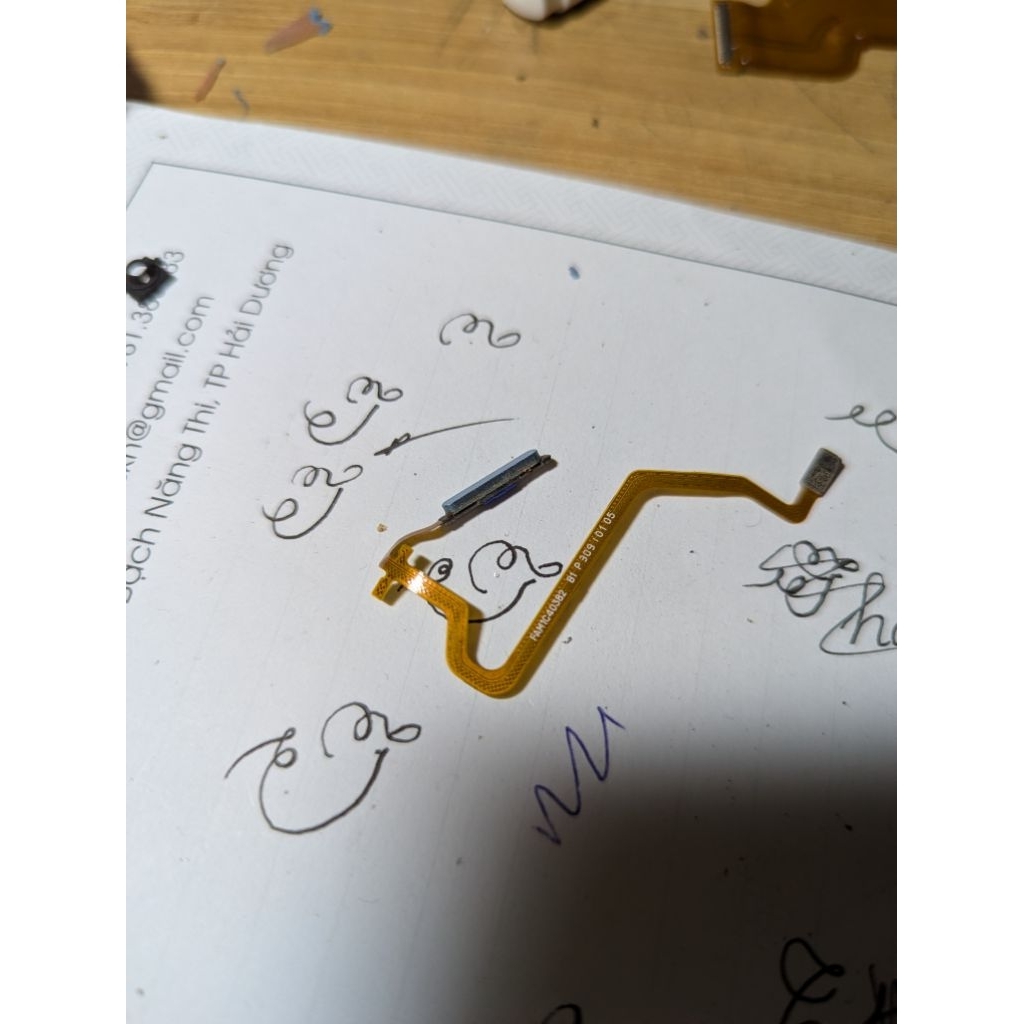 Vân tay oppo A58 màu xanh