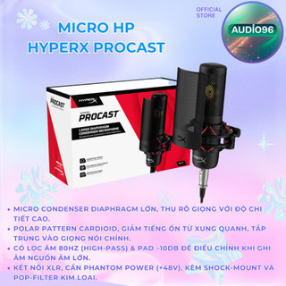 Micro HP HyperX Procast [lựa chọn số 1 cho Streamer] - CHỈ MIC,KHÔNG KÈM DÂY